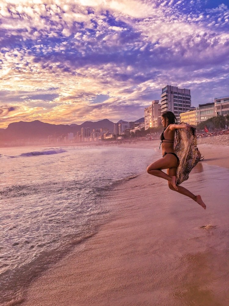 Carla at Ipanema Beach...