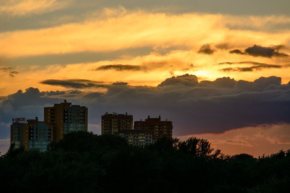 Закатные тучи