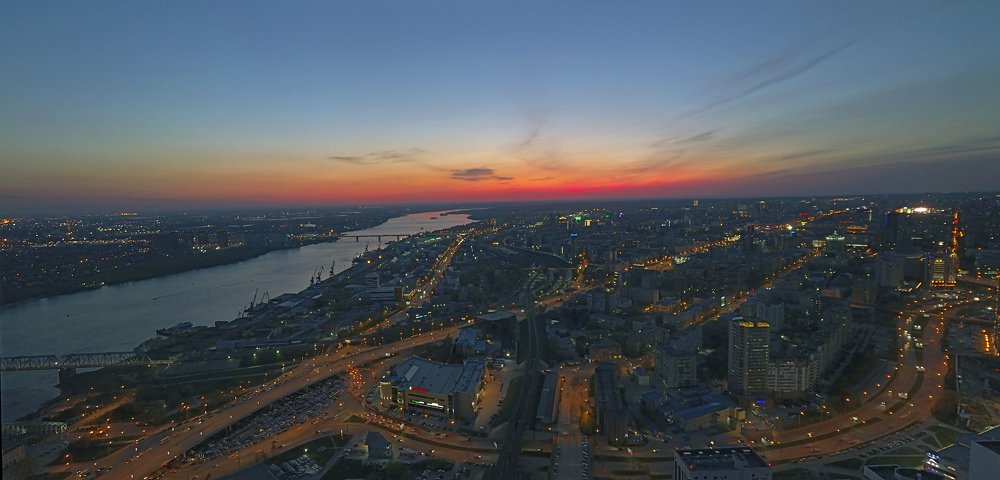 Вечерний Новосибирск.