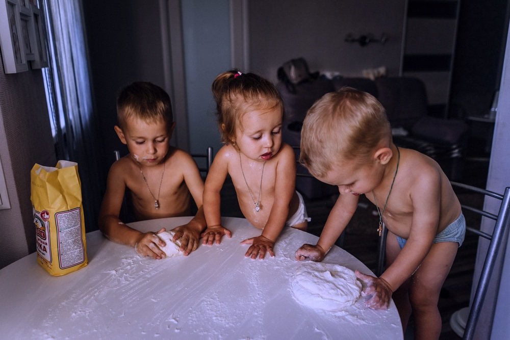 Хачапури руками малышей