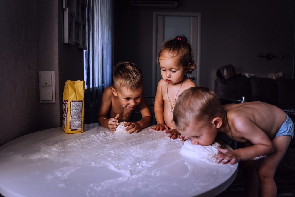 Хачапури руками малышей