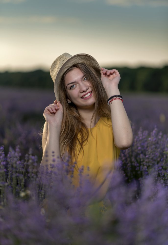 In the lavender field
