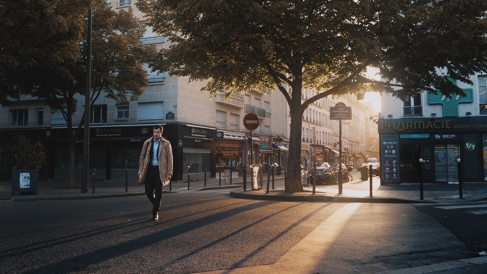 Sunrise at the street