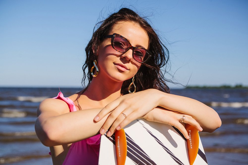 Настя на море