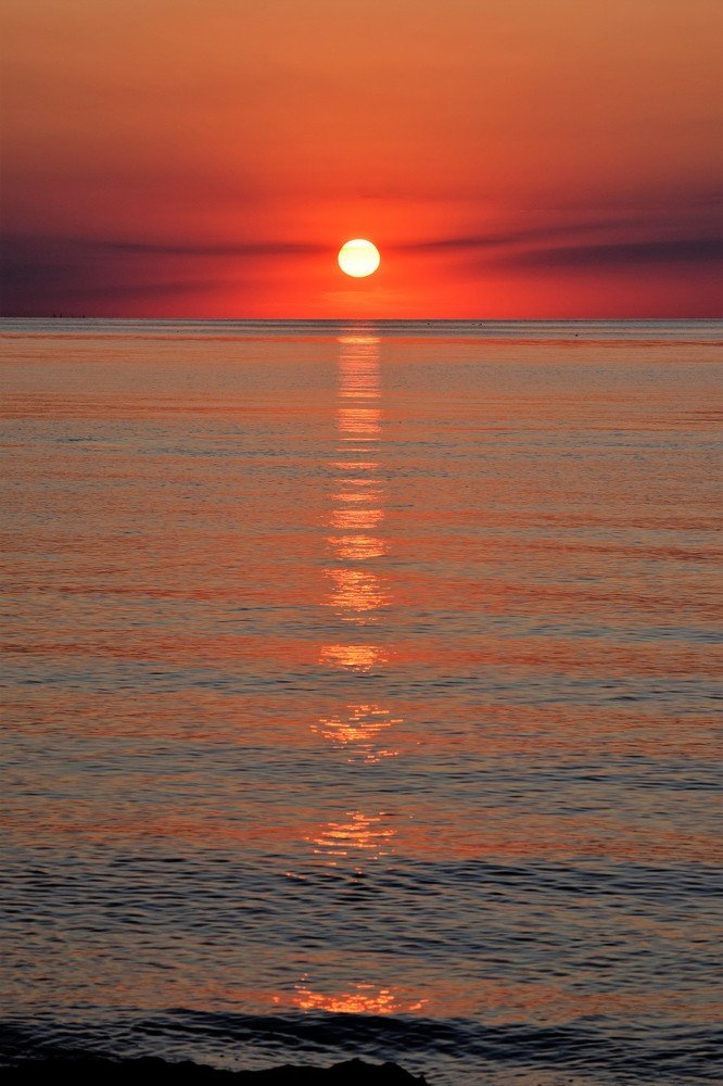 закат на азовском побережье