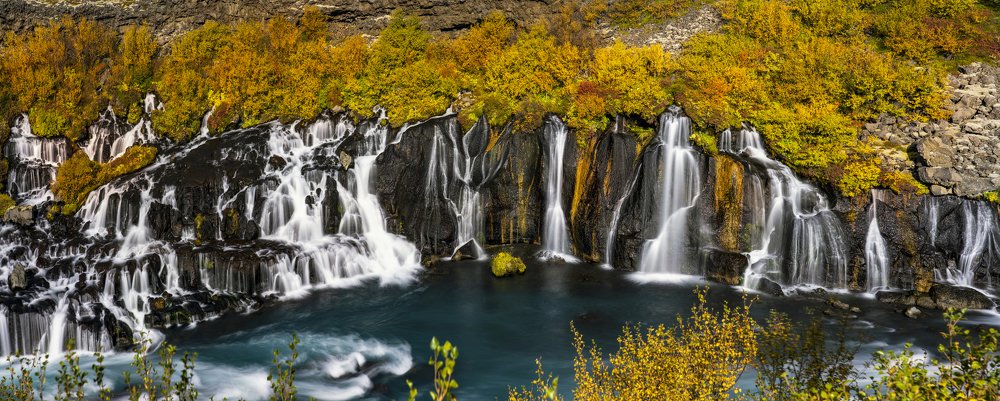 Magical Waterfalls at Hraunfossar