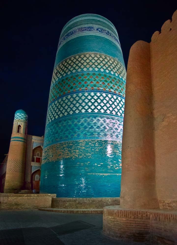 Minaret of Kalta Minor in Khiva (Uzbekistan).