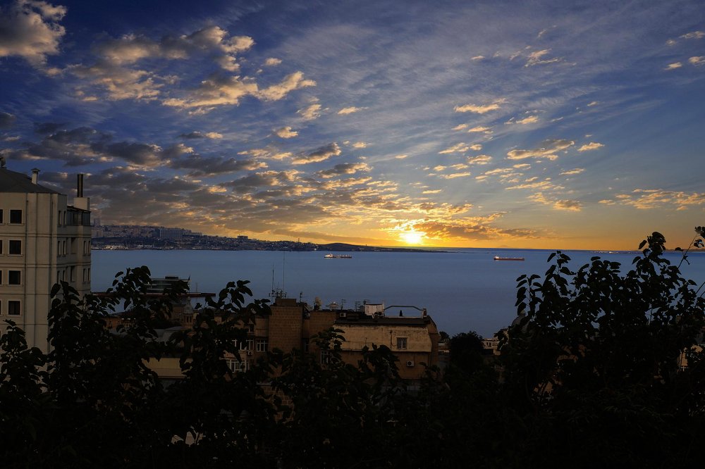 Закат на Каспии...