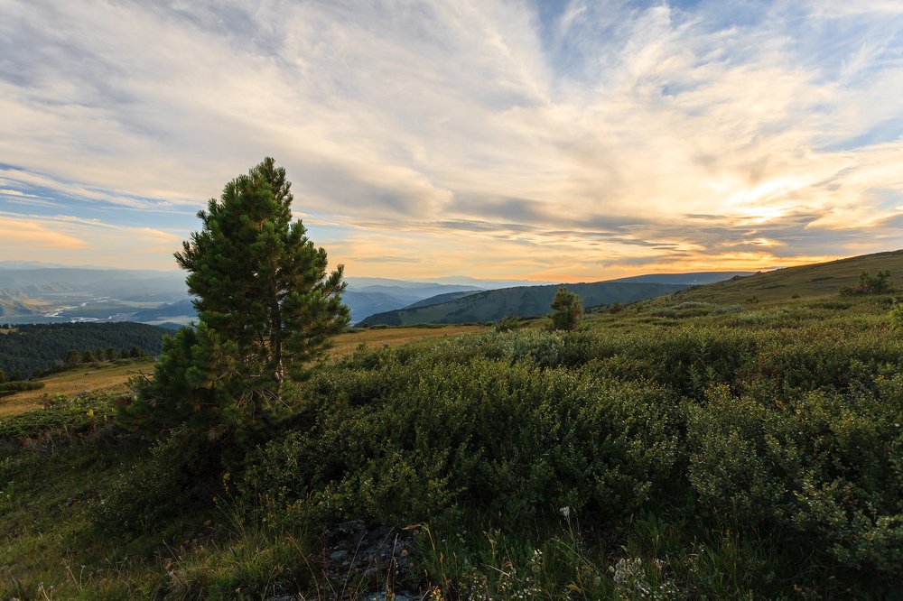 Закат на Теректинском хребте