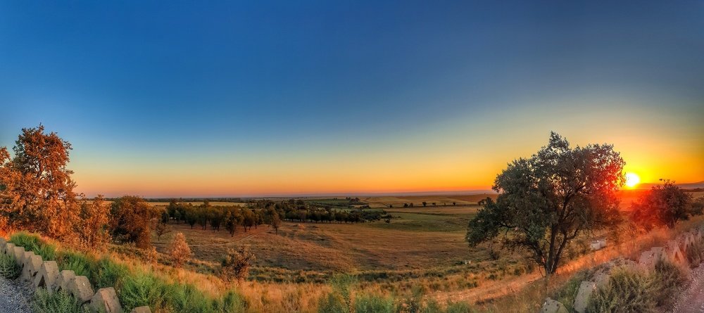 Sunrise over the fields