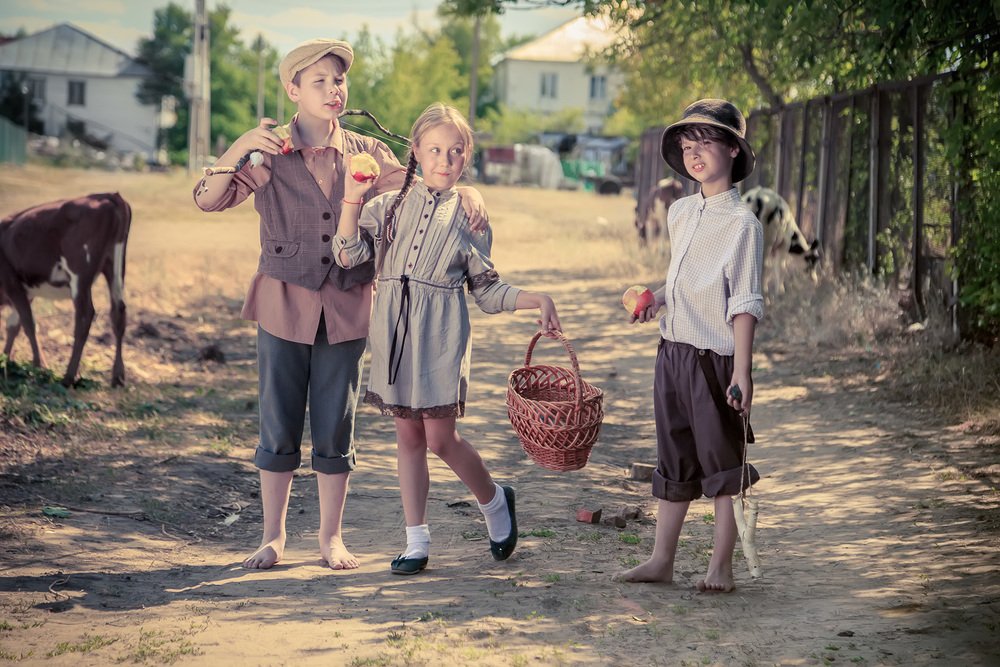 Деревенская ребятня