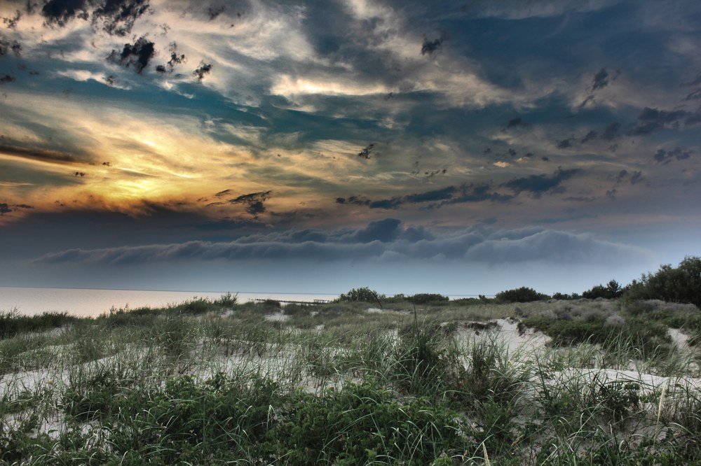 Sunset and angry sky