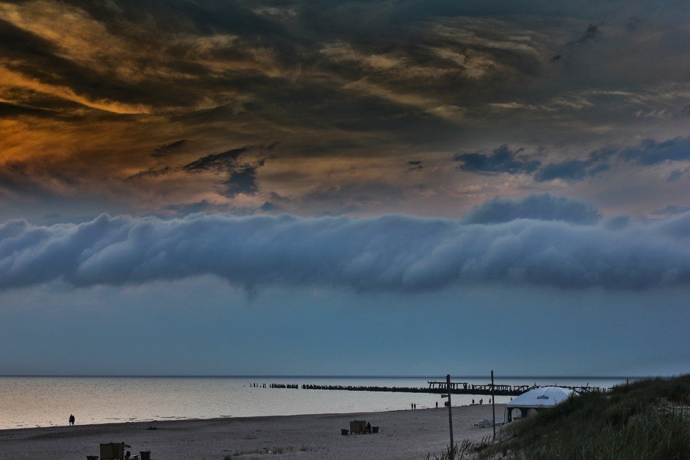 Sunset and angry sky