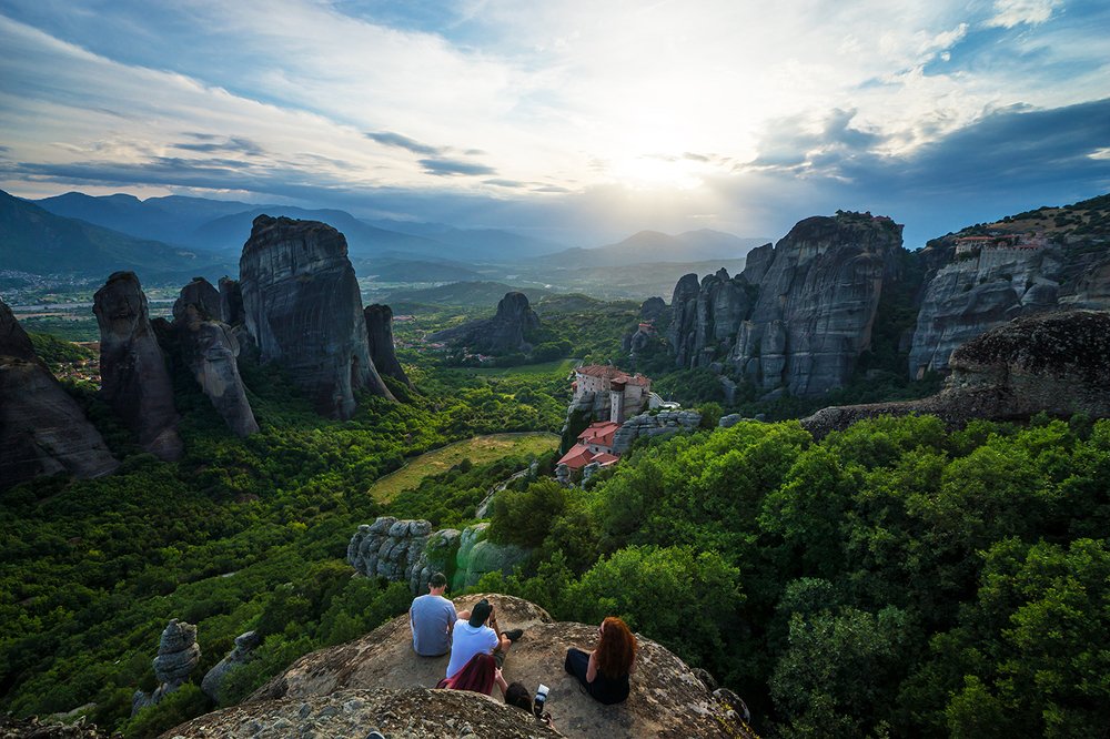 Закат в Метеорах