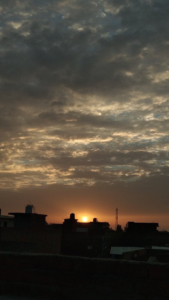Sunset in the city