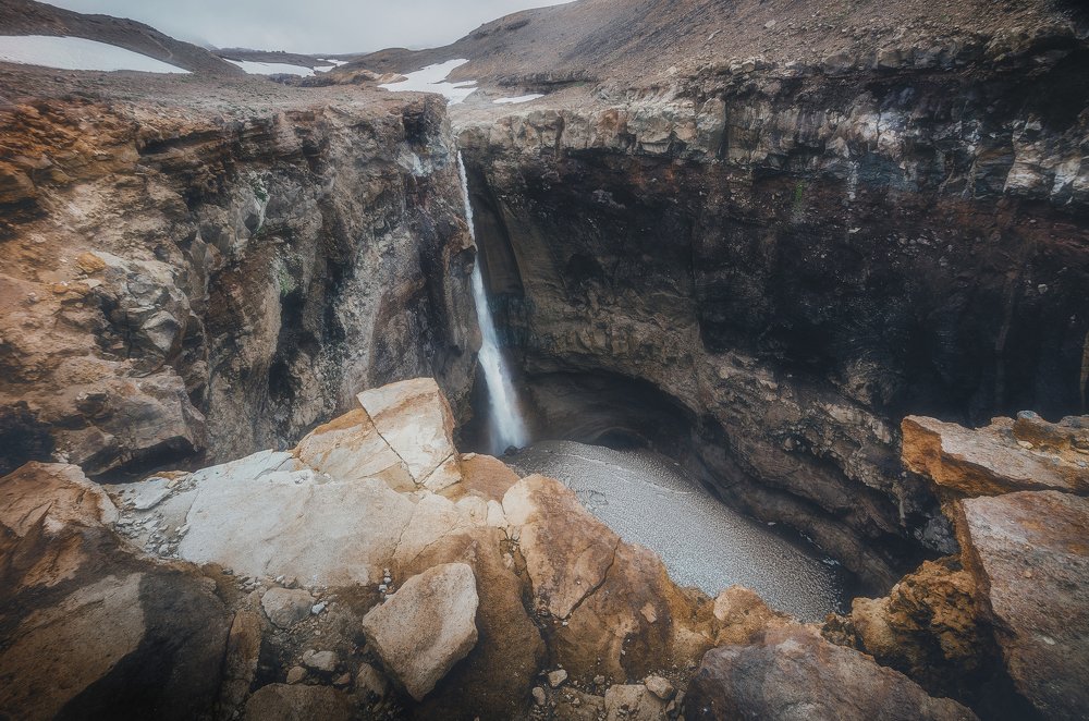 Водопад в каньоне Опасный.Камчатка, август 2018