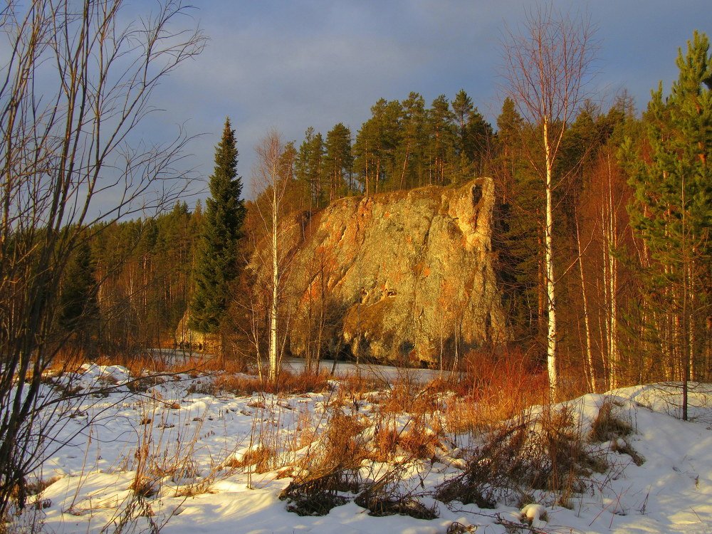 Река Холодная, закат.