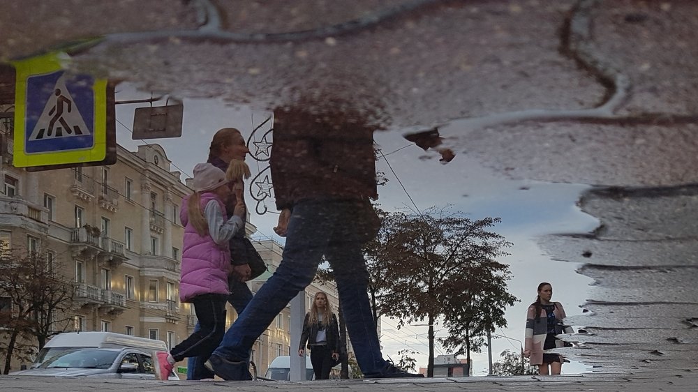 Дождь в городе.