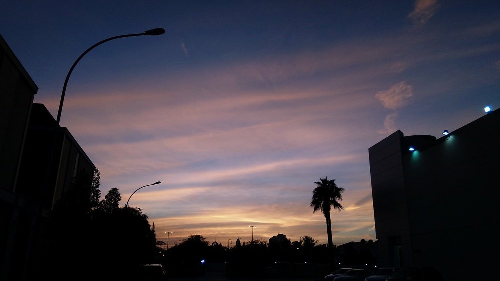 A beautiful sunset with beautiful colours