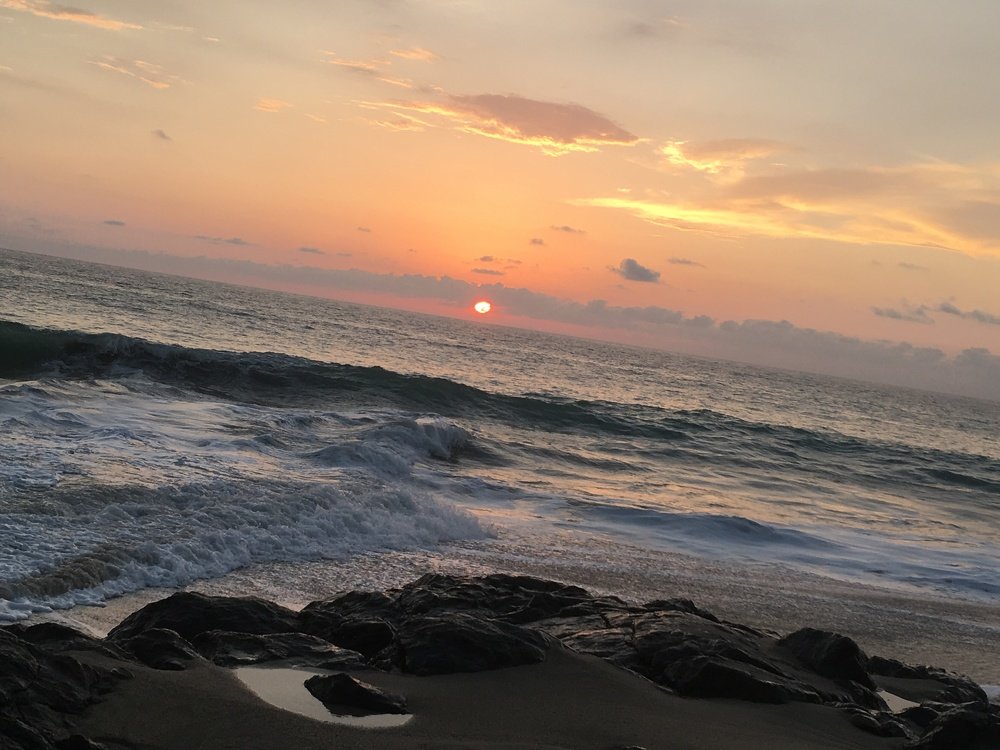 Sunset view from rocks