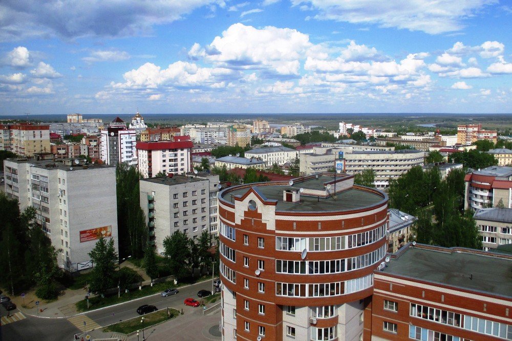 С высоты.