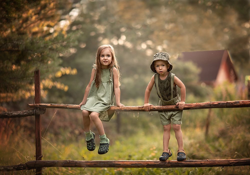 Закат на заборе