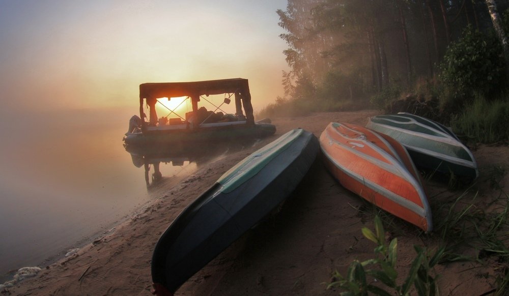 Холодное и туманное утро