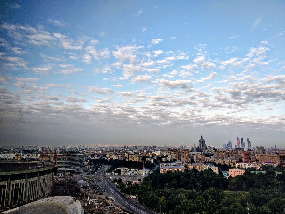 The Sky Scappers in the morning