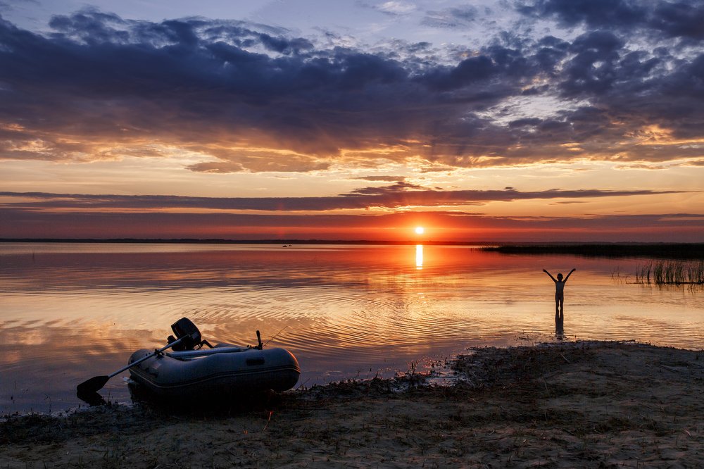 Закат на озере Шаблиш