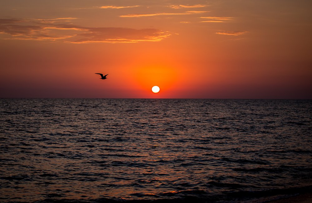 Закат на море