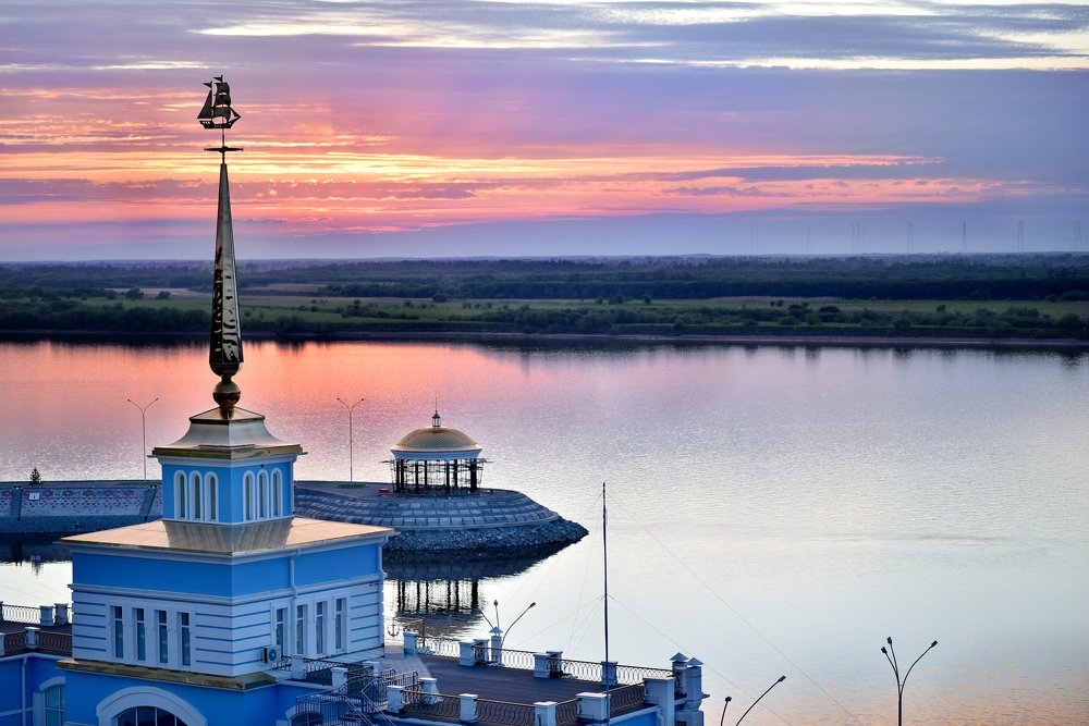 закат на  Уссури