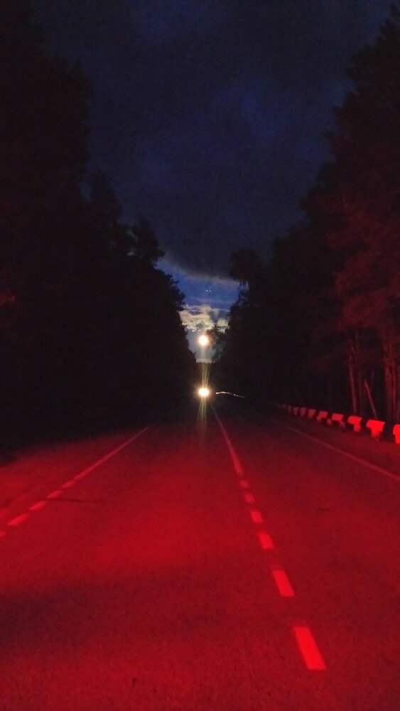 Ночная дорога в Боровом