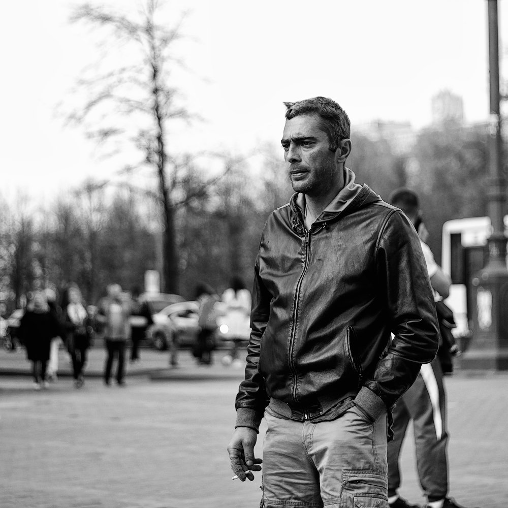 портрет курящего