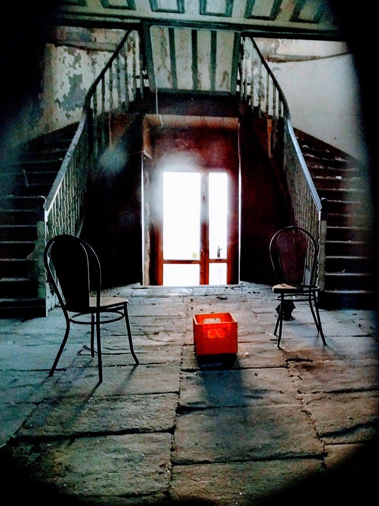 through the keyhole of an abandoned house