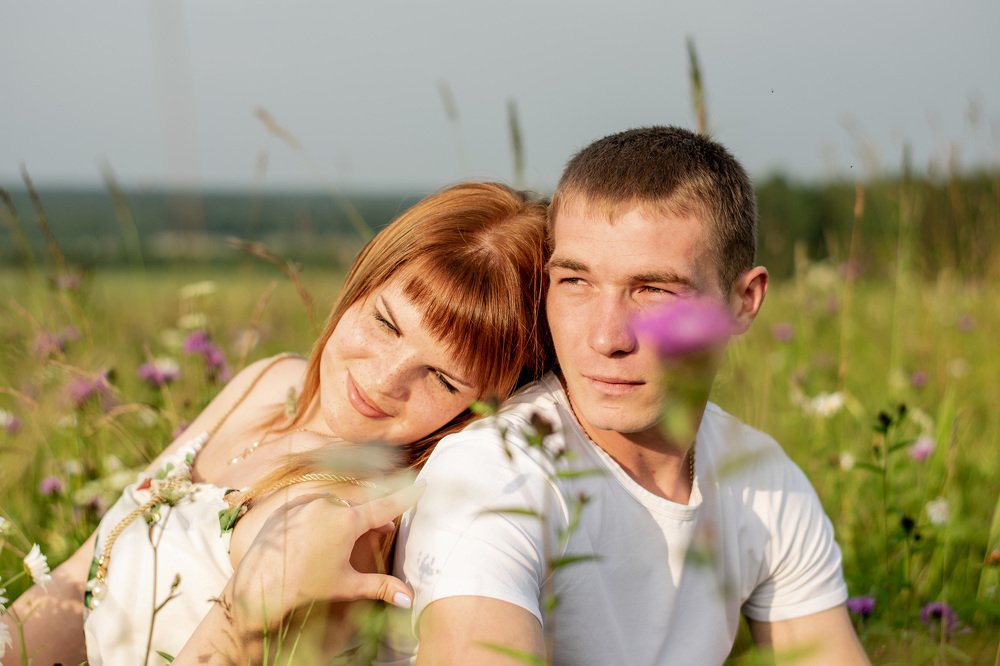 Закат на поле