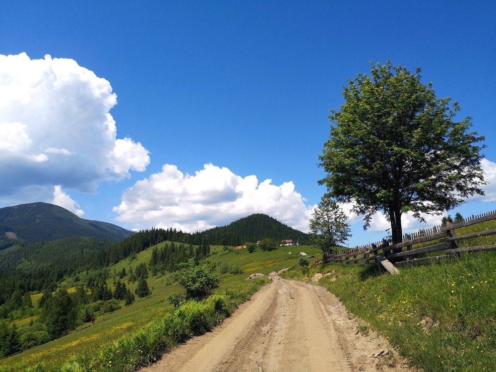 Горная дорога. Село Дземброня.