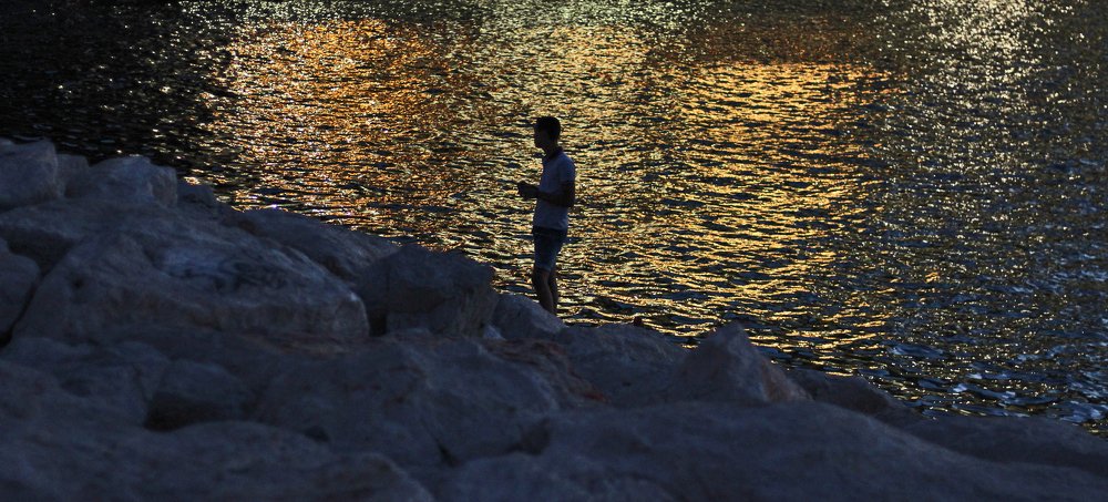В отражении заката...