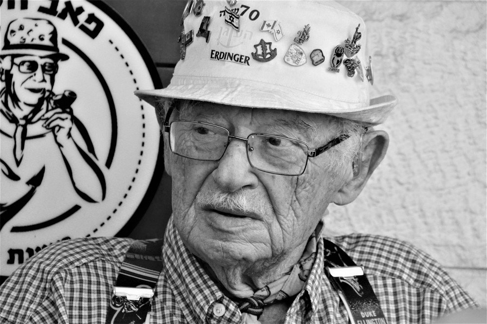 Male black and white portrait