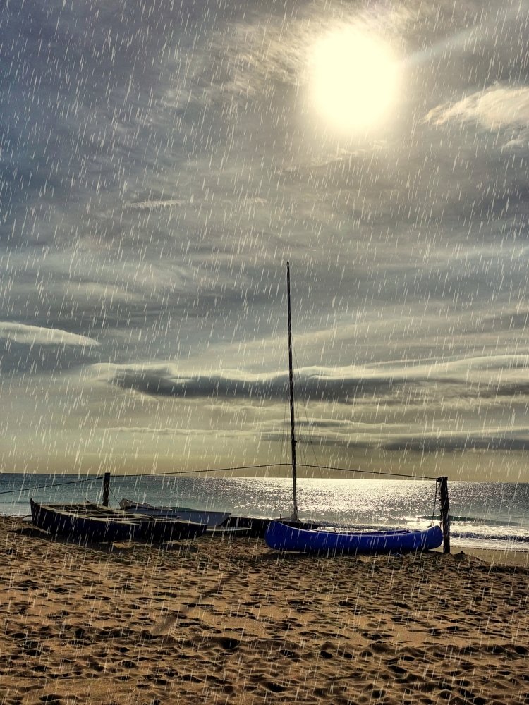 pluja sobre la barca
