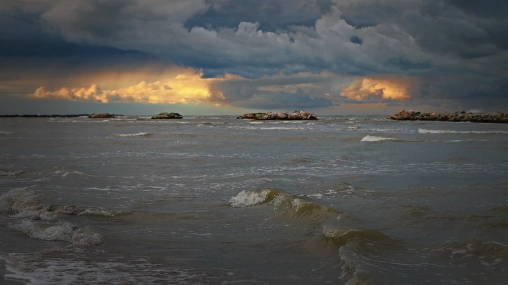 Закат в Римини.