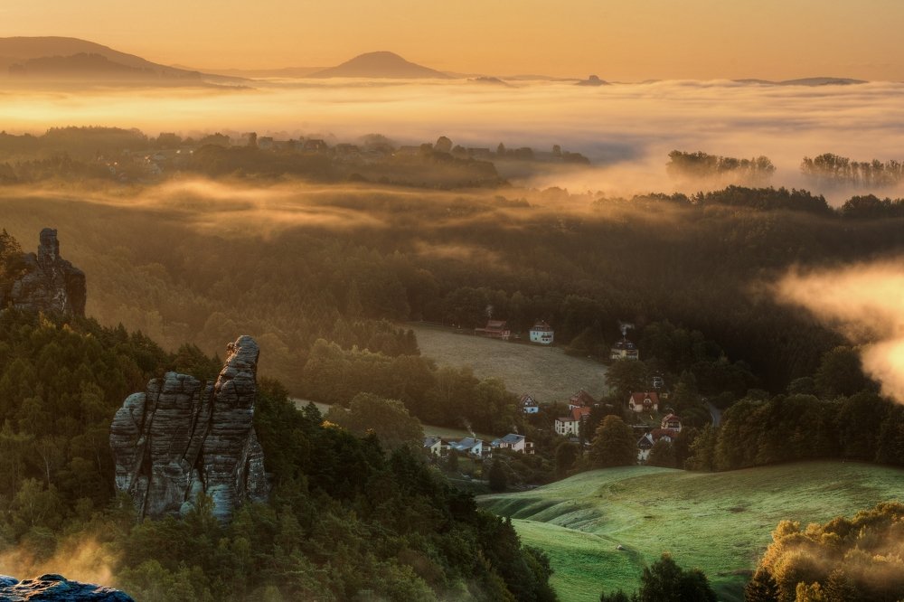 Morning at Saxon Switzerland