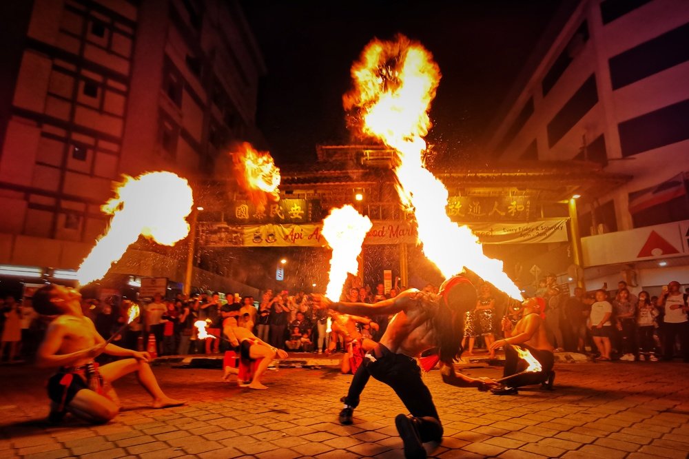 Fire dance gaya Street kota Kinabalu