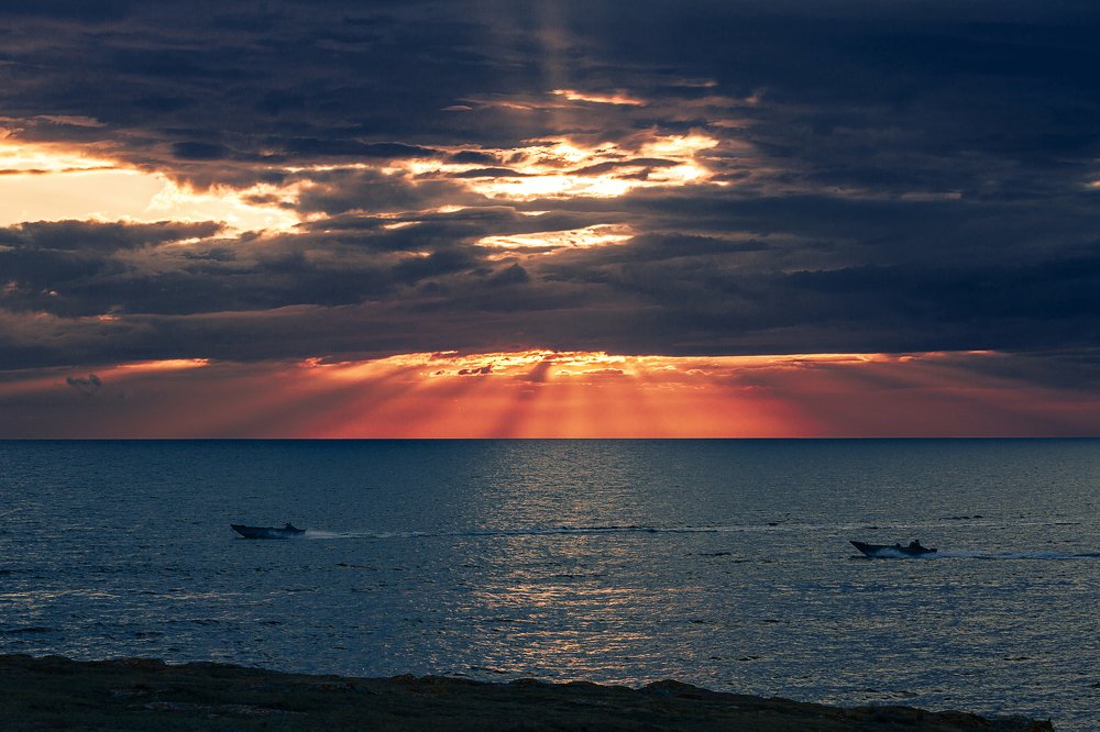 Закат на Азовском море