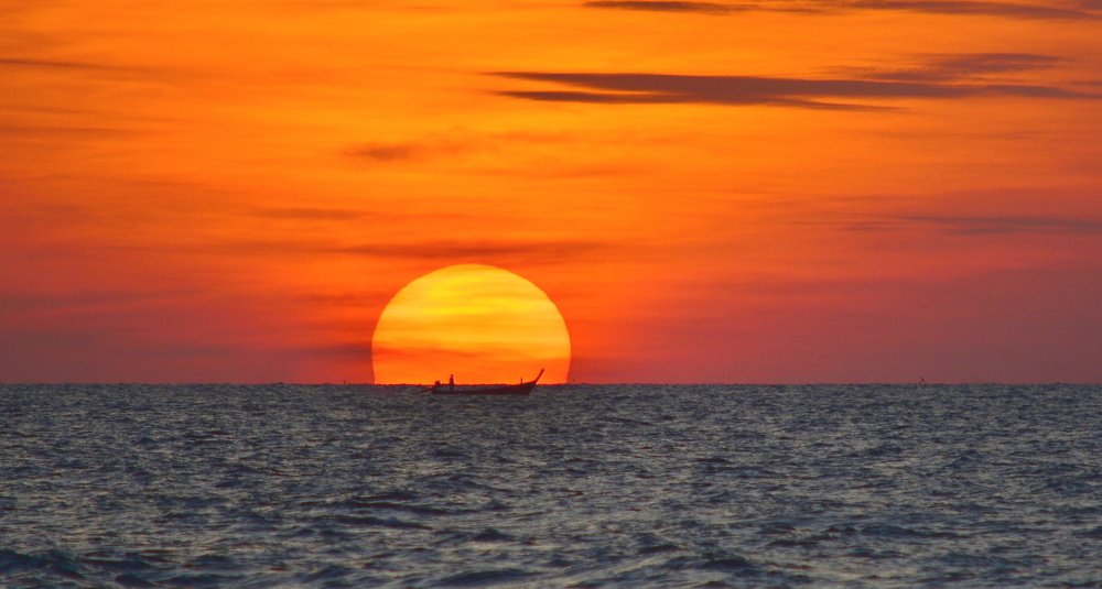 boat and sun