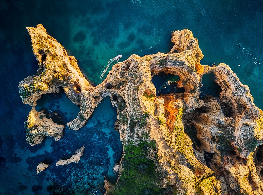 Ponta da Piedade coastline rocks