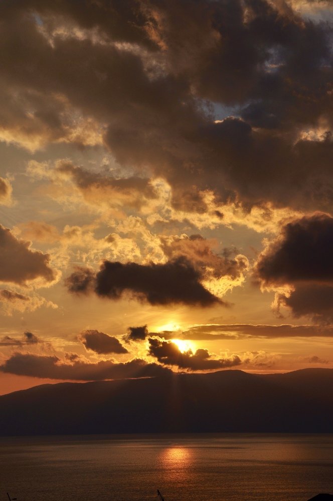 sunset over Adriatic sea