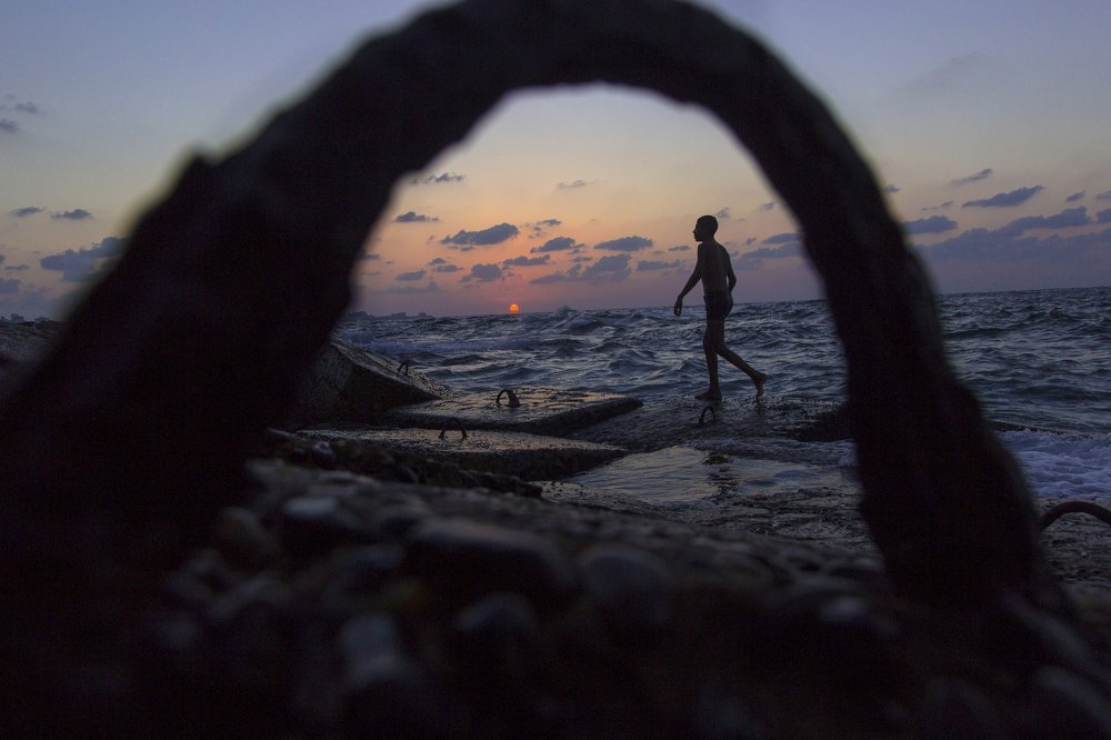 Walk with the sunset