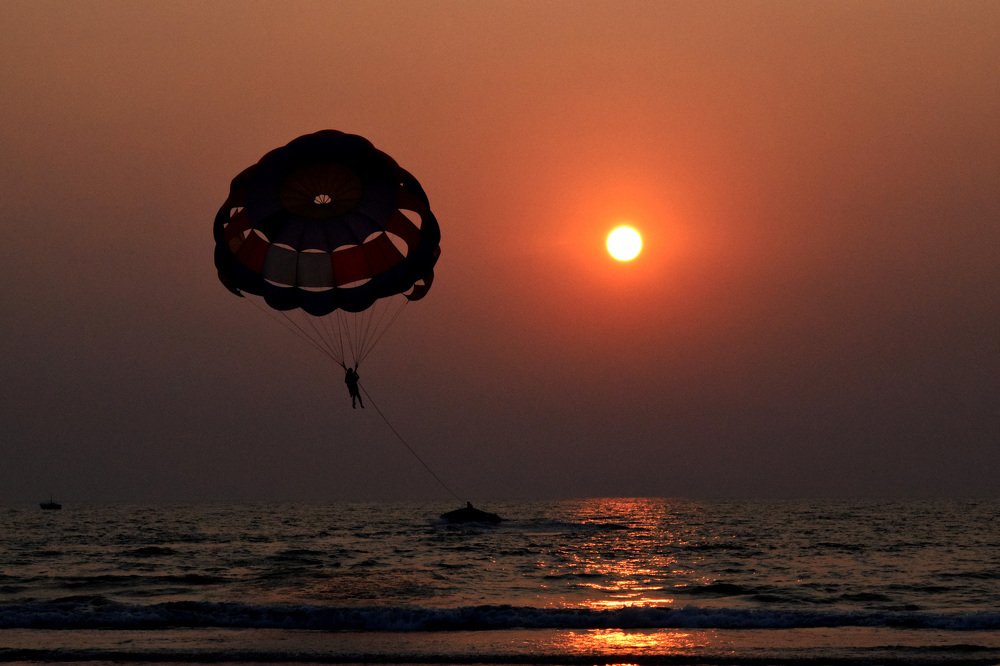 Sunset At Goa Beach.