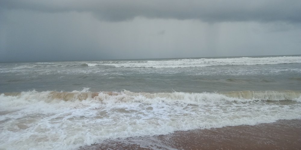 Stormy beach