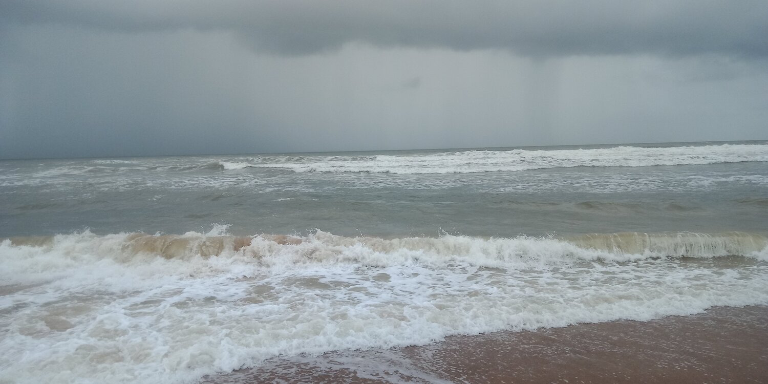 Stormy beach